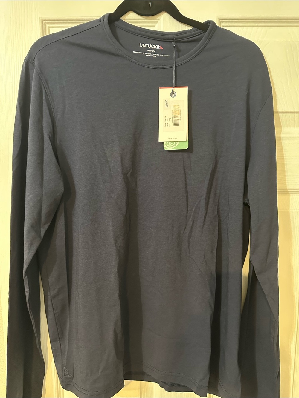 UNTUCKit Long-Sleeve Crew Shirt - Slate Blue